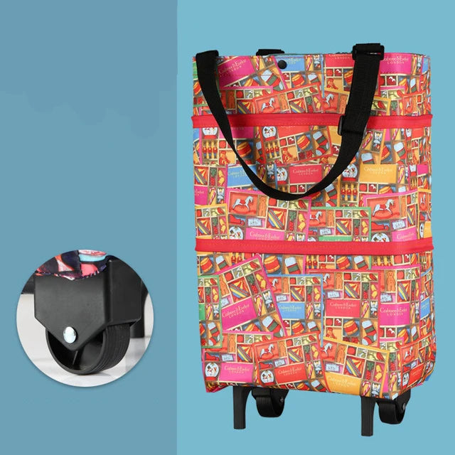 Folding Storage Bag High Capacity Shopping Food Organizer