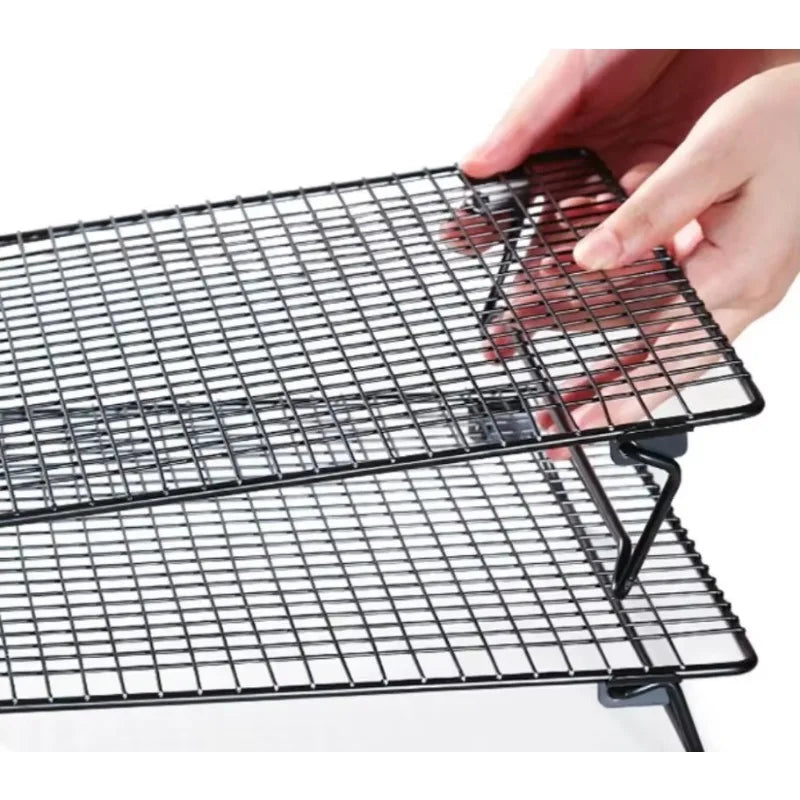 Baking Food Drying Net Black Folding Bread Rack