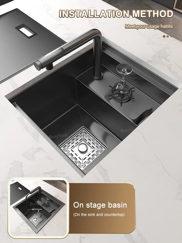 Hidden Apartment Bar Caravan Sink Stainless Steel Sink