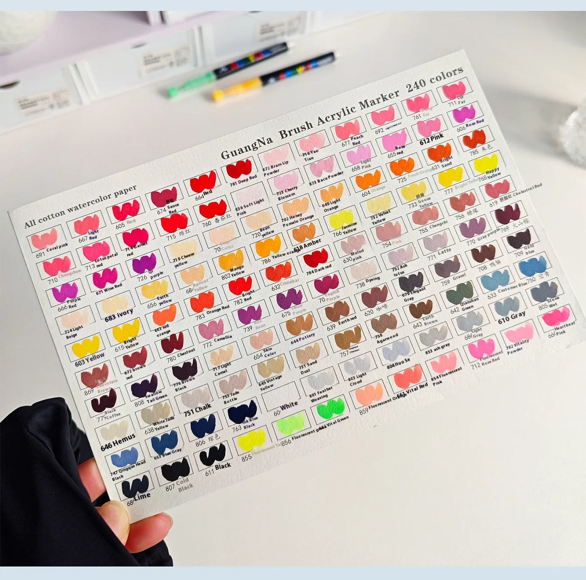 12-240 Colors Acrylic Paint Pens Pencil Brush Markers