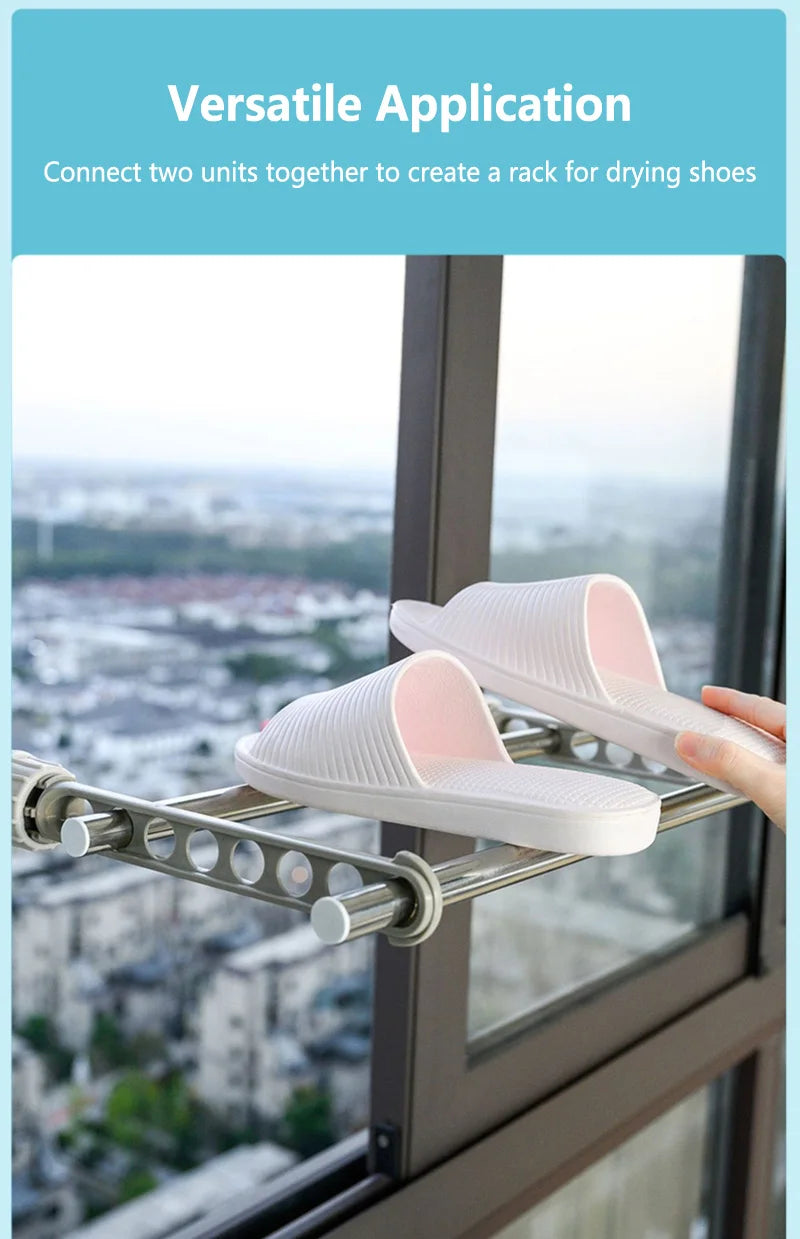 1pcs Travel Clothes Hanger Window Frame Hanging Drying