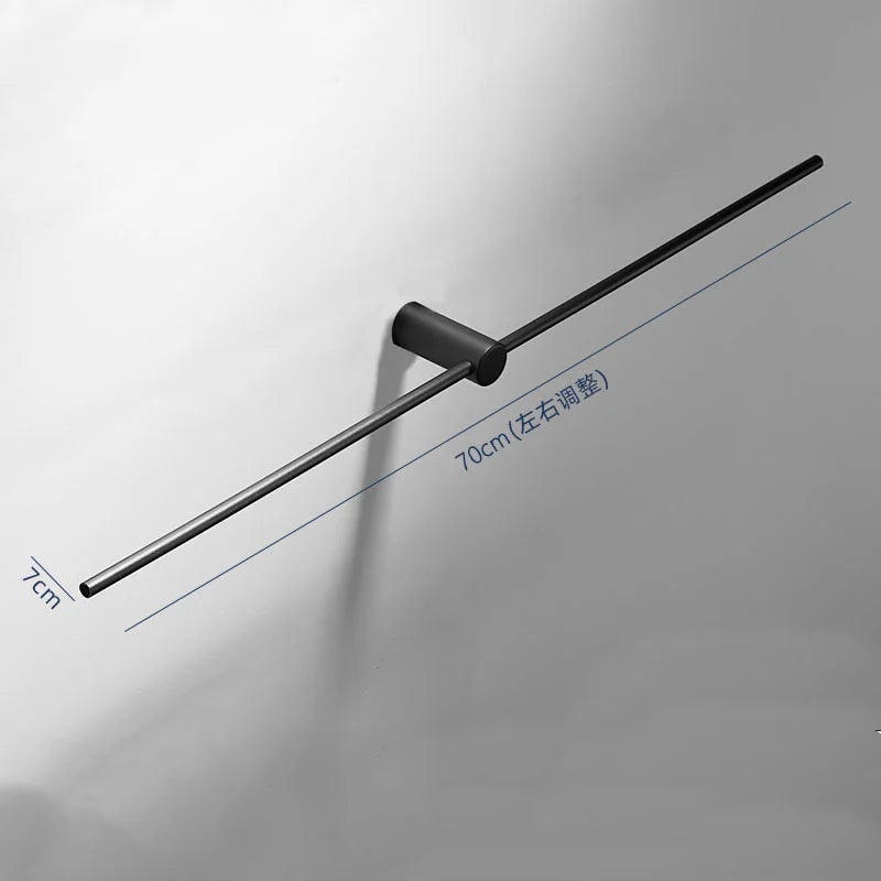 40/50/60/70/80cm Movable Towel Rack Bath Towel Holder Wall