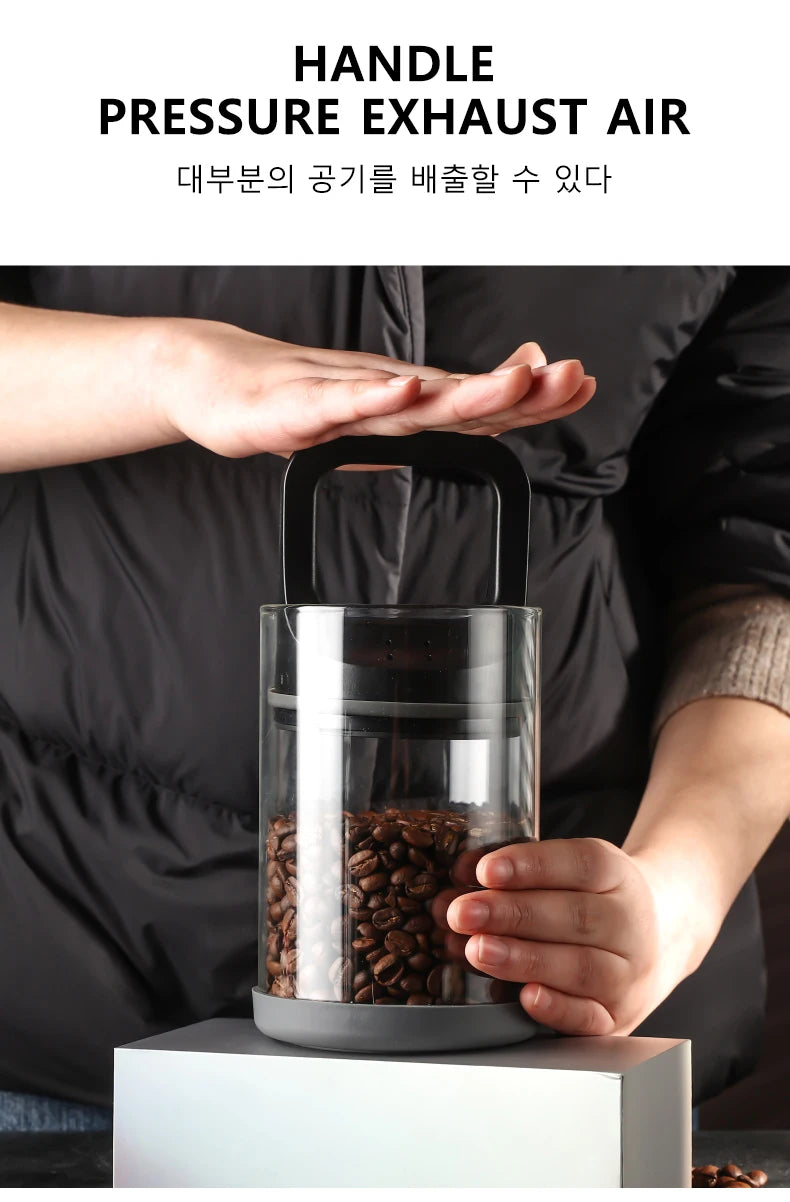 Glass Airtight Canister Food Container Tea Coffee Beans