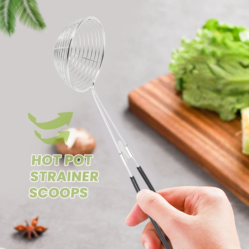 24x Pot Strainer Scoops Stainless Steel Pot Strainer