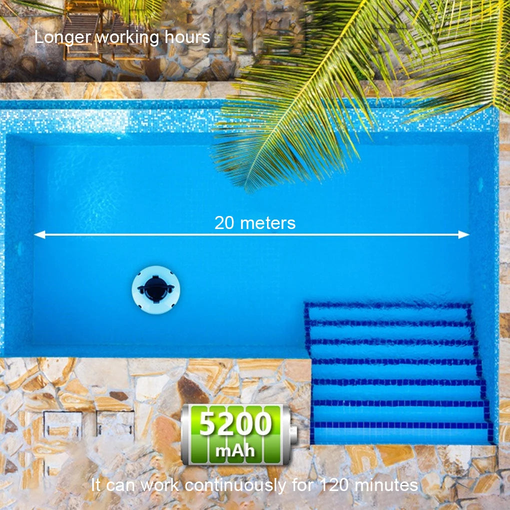 Fully Automatic Pool Cleaning Robot Wireless Smart Pool