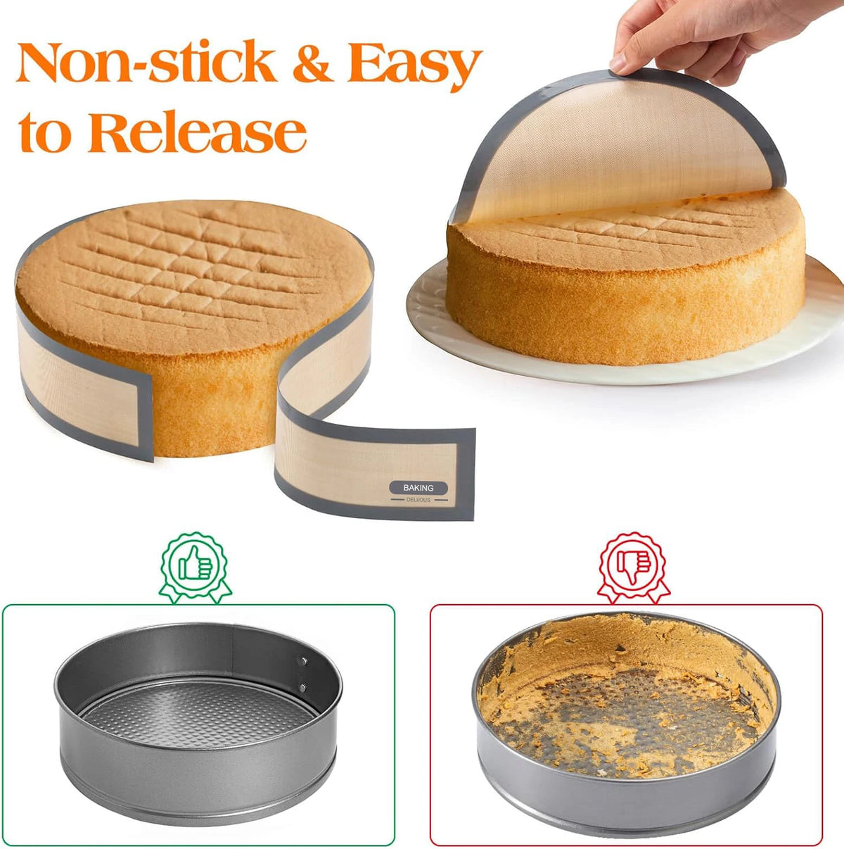 Silicone Baking Mat 10 Inch Cake Pan Easy