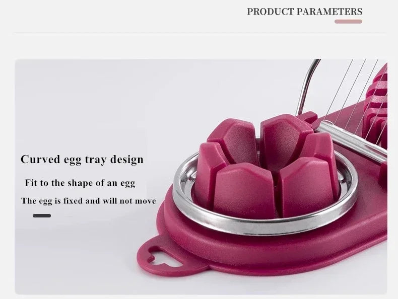 Egg Cutter Stainless Steel Egg Slicer Sectioner Cutter