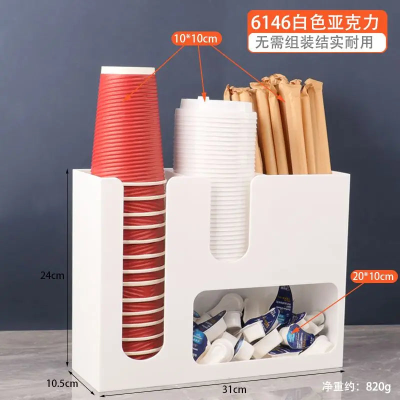 Creative Coffee Shop Bar Paper Cup Straw Storage