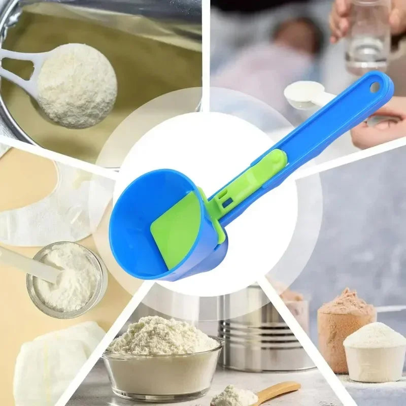 4/1pcs Creative Protein Powder Sliding Spoon Funnel Spoons