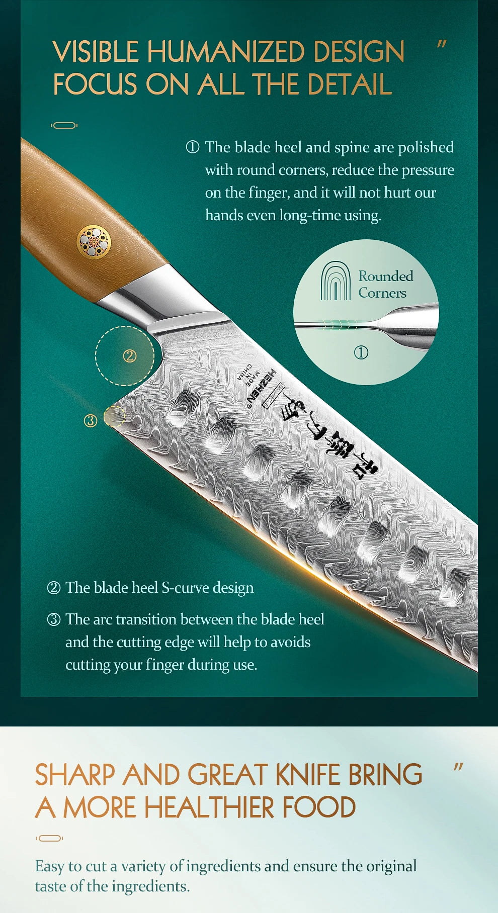 Hezhen 1pc Or 5pc Knife Chef Knife 67