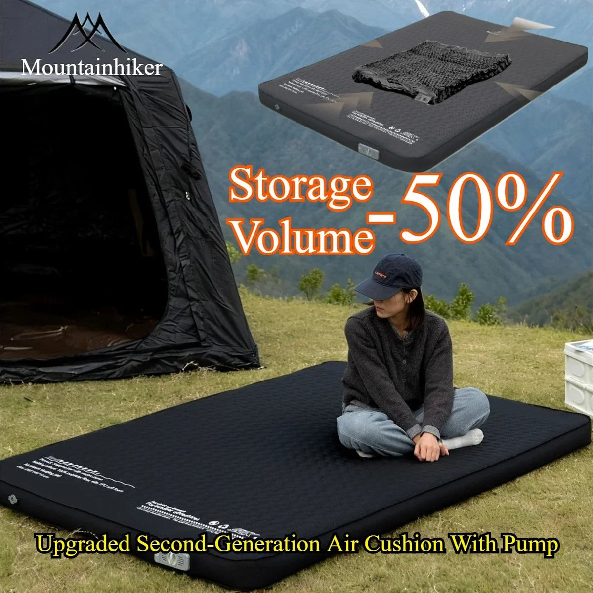 Thickened Sponge Pad Outdoor Mattress Integrated Air Pump