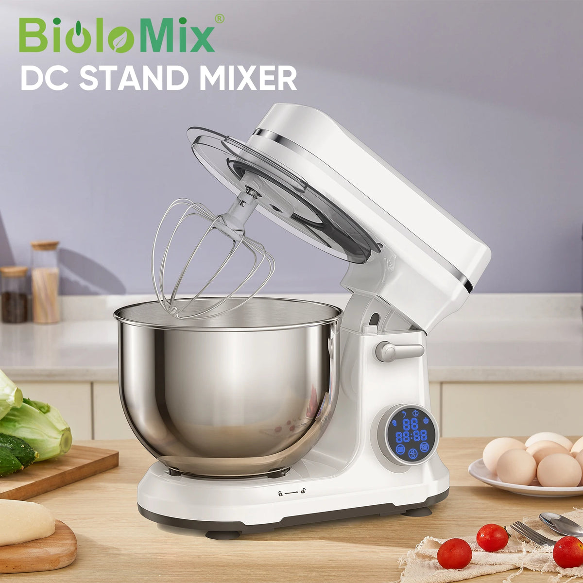 Biolomix Food Stand Mixer 1200w 11-Speeds Dc Motor
