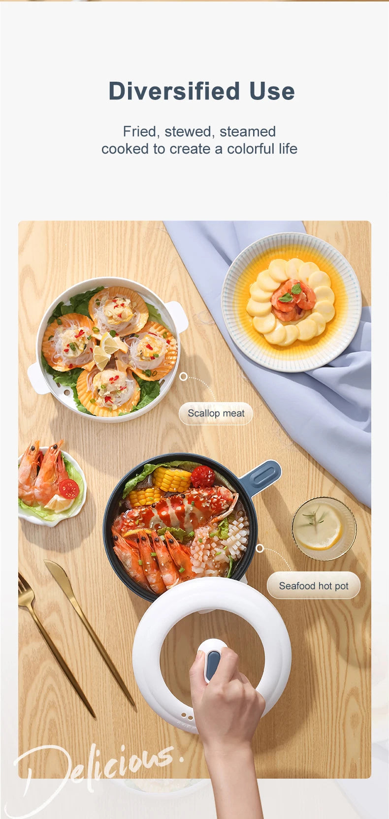 Electric Rice Cooker 110v/220v Multi Cooker Double Layer
