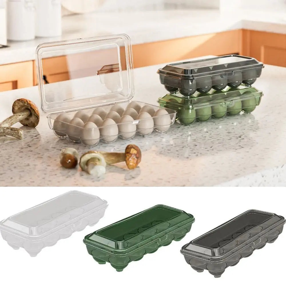 10/15 Grids Egg Box Anti-Fall Eggs Case Transparent