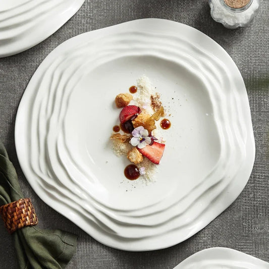Special-Shaped Ceramic Artistic Conception Dish Featured Hotel