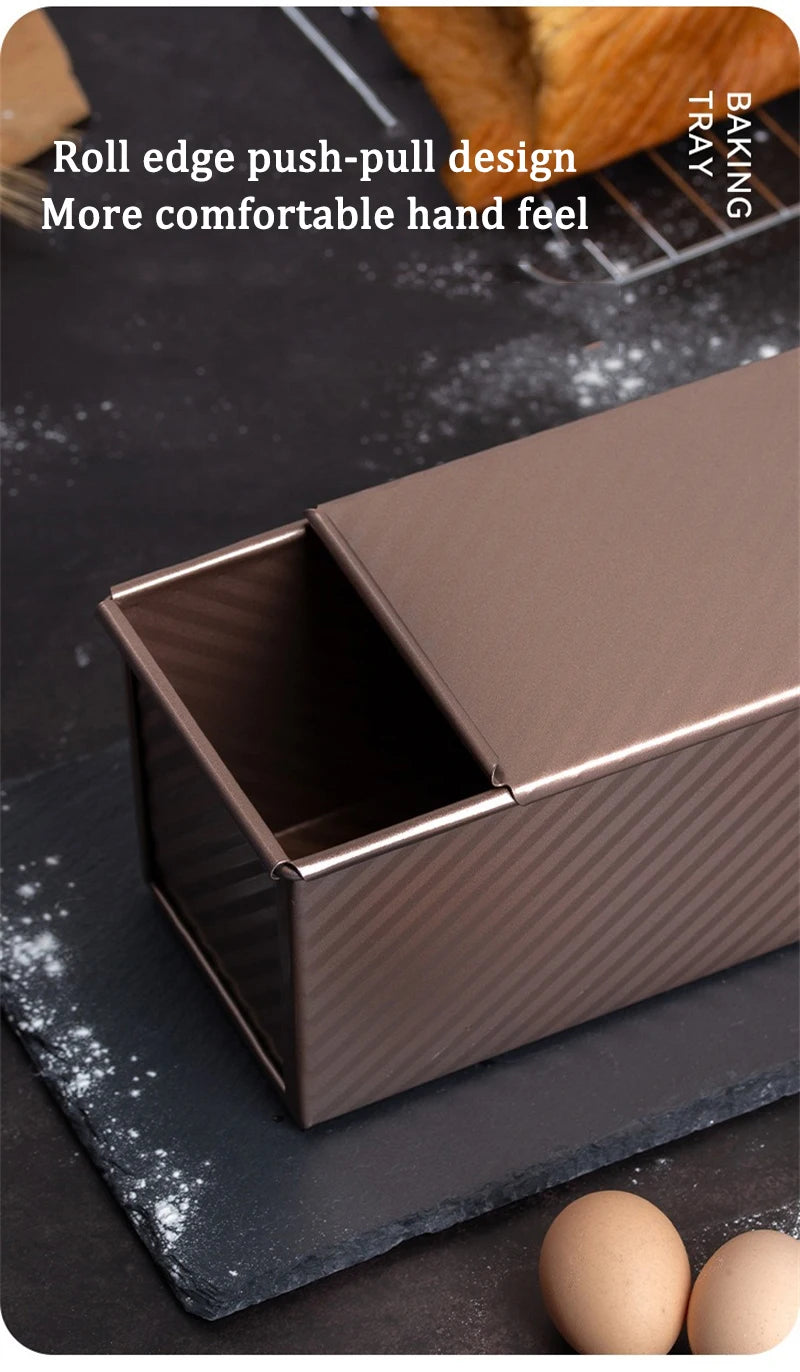 Rectangle Loaf Pan Baking Toast Pullman Box Tray