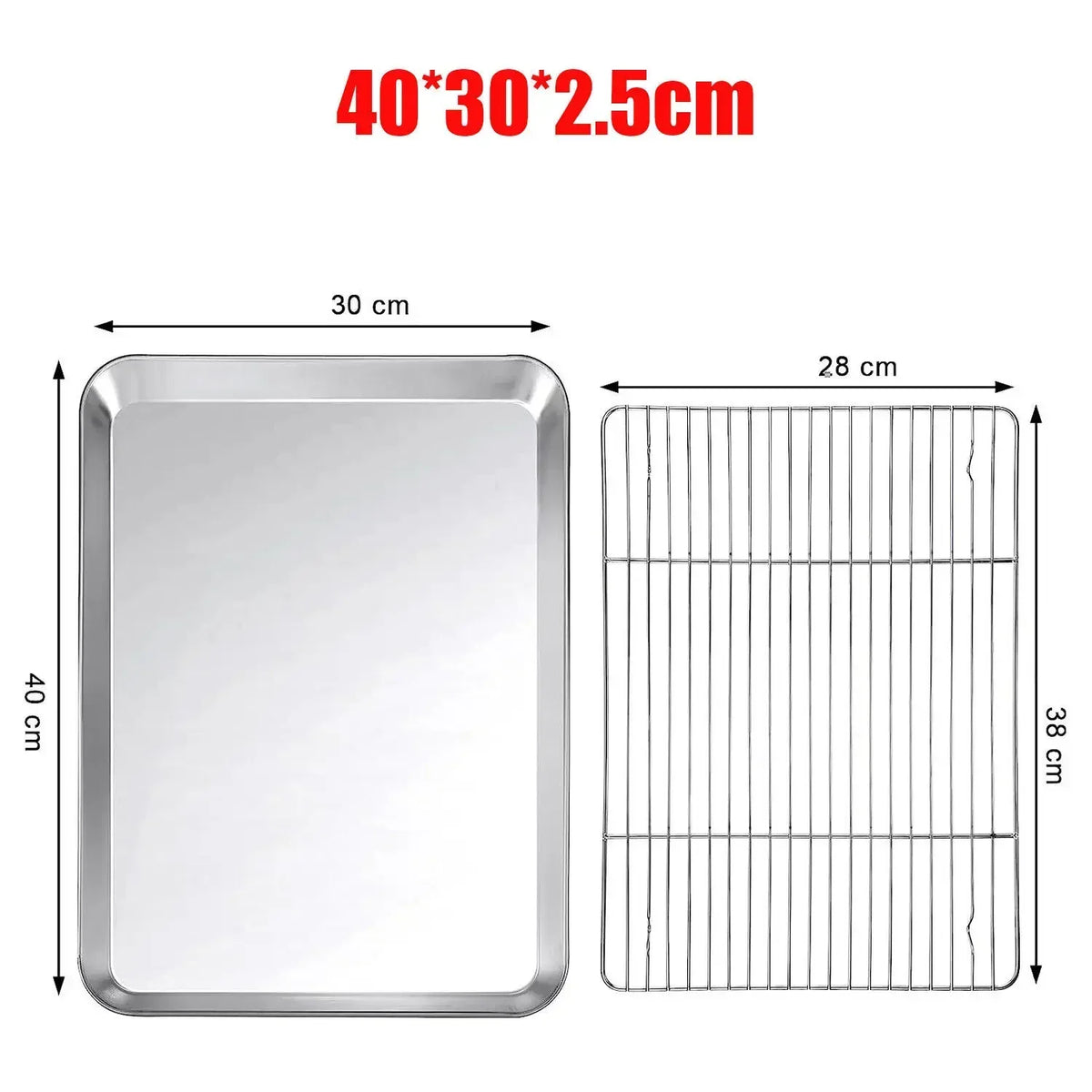 Large Size Stainless Steel Baking Tray Cooling Rack