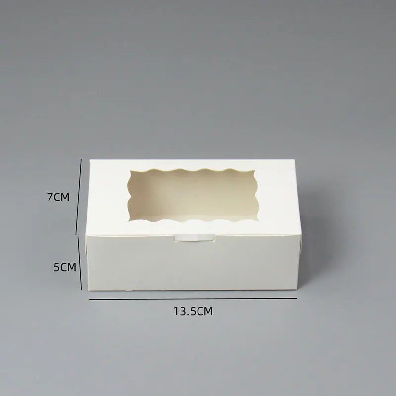 20pcs Cake Carriers Square Box Lid White Bread