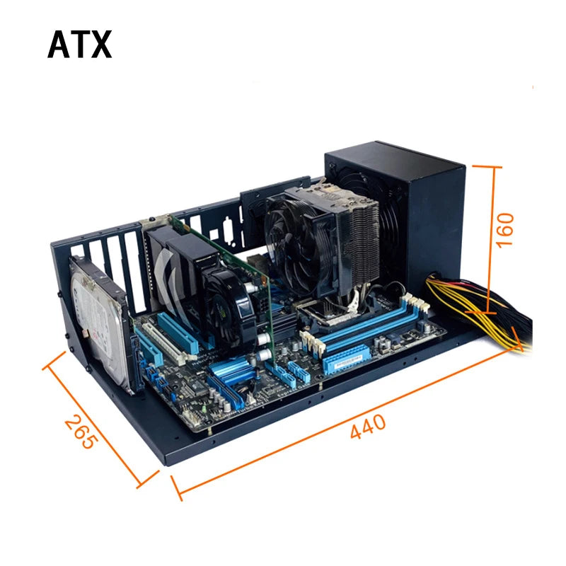 Open Computer Chassis Dual-Way Server E-Atx/Atx Motherboard