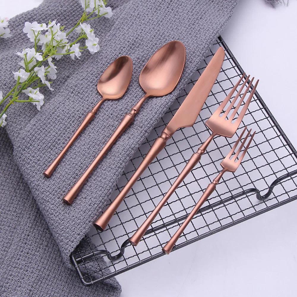 Pieces Knife Fork Spoon Gold Cutlery Complete Stainless