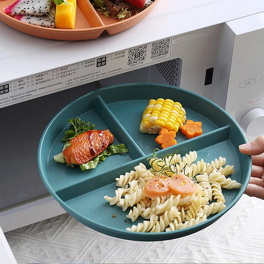 1pc Divided Dish In Diet Reusable Round Dinner
