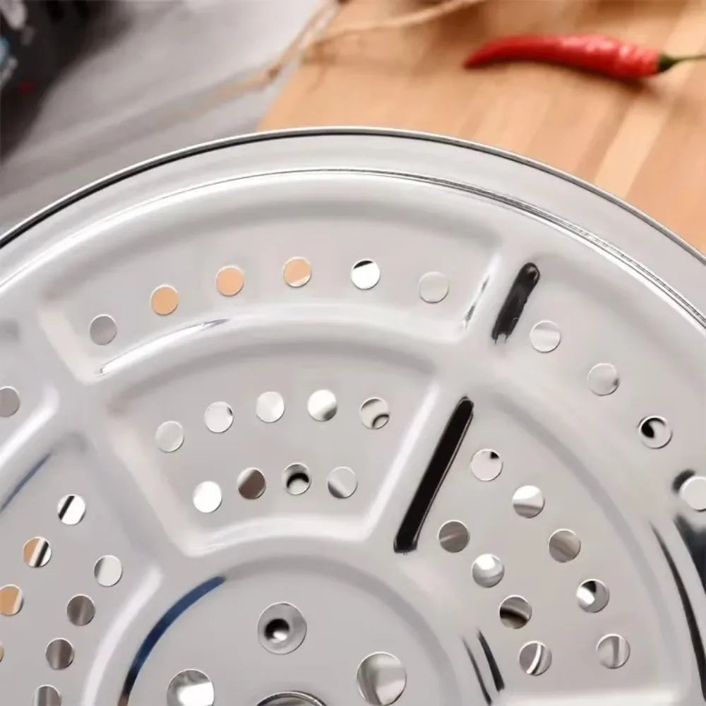Durable Stainless Steel Steamer 16-34cm Compartment Steamed Rice