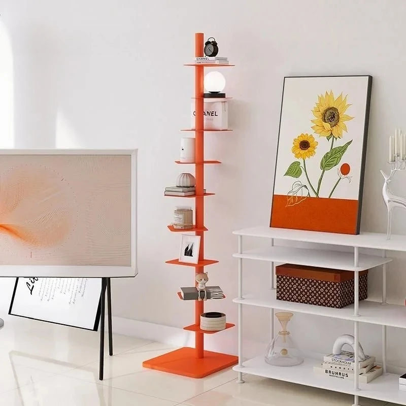 Iron Bookshelf Multi-Layer Living Room Storage Floor-Standing