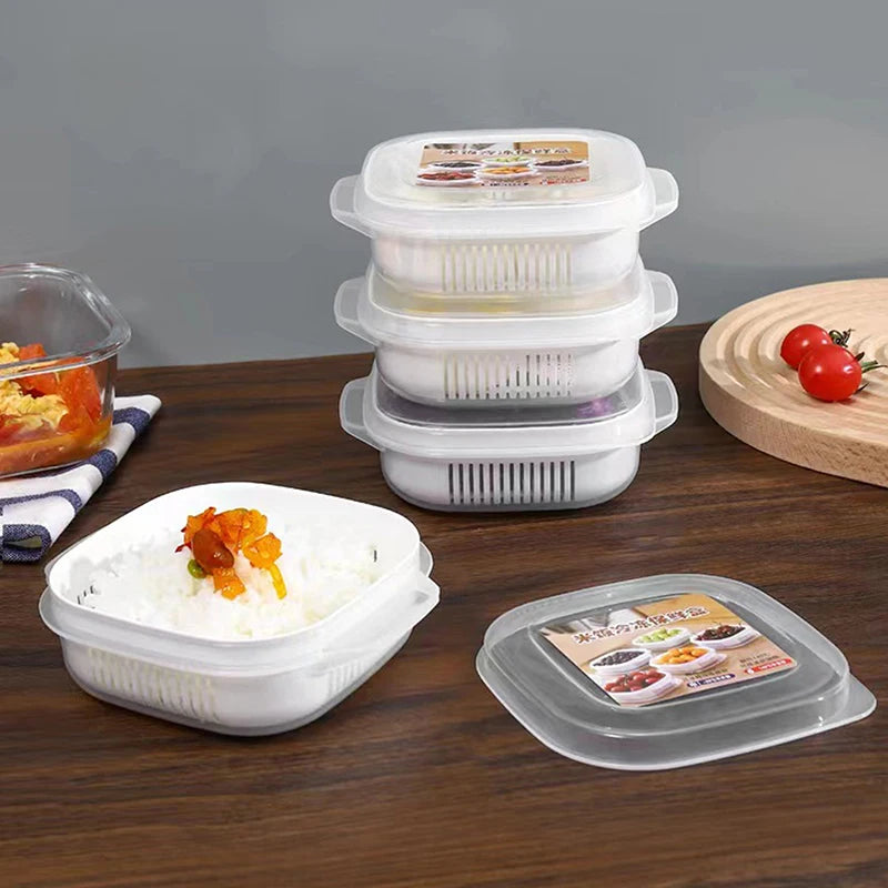 Food Storage Container Rice Fruit Preservation Box Microwave