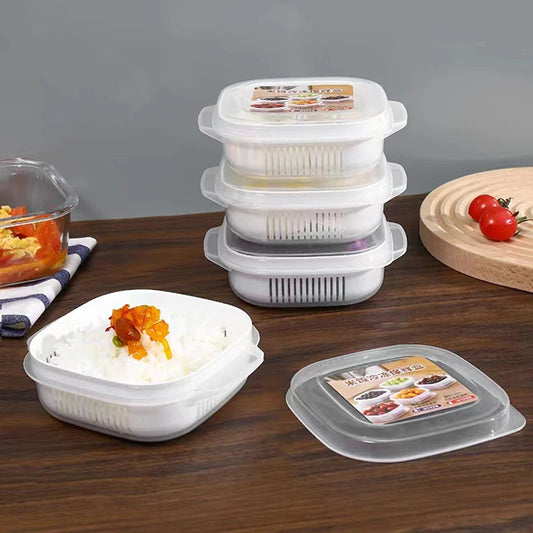 Food Storage Container Rice Fruit Preservation Box Microwave