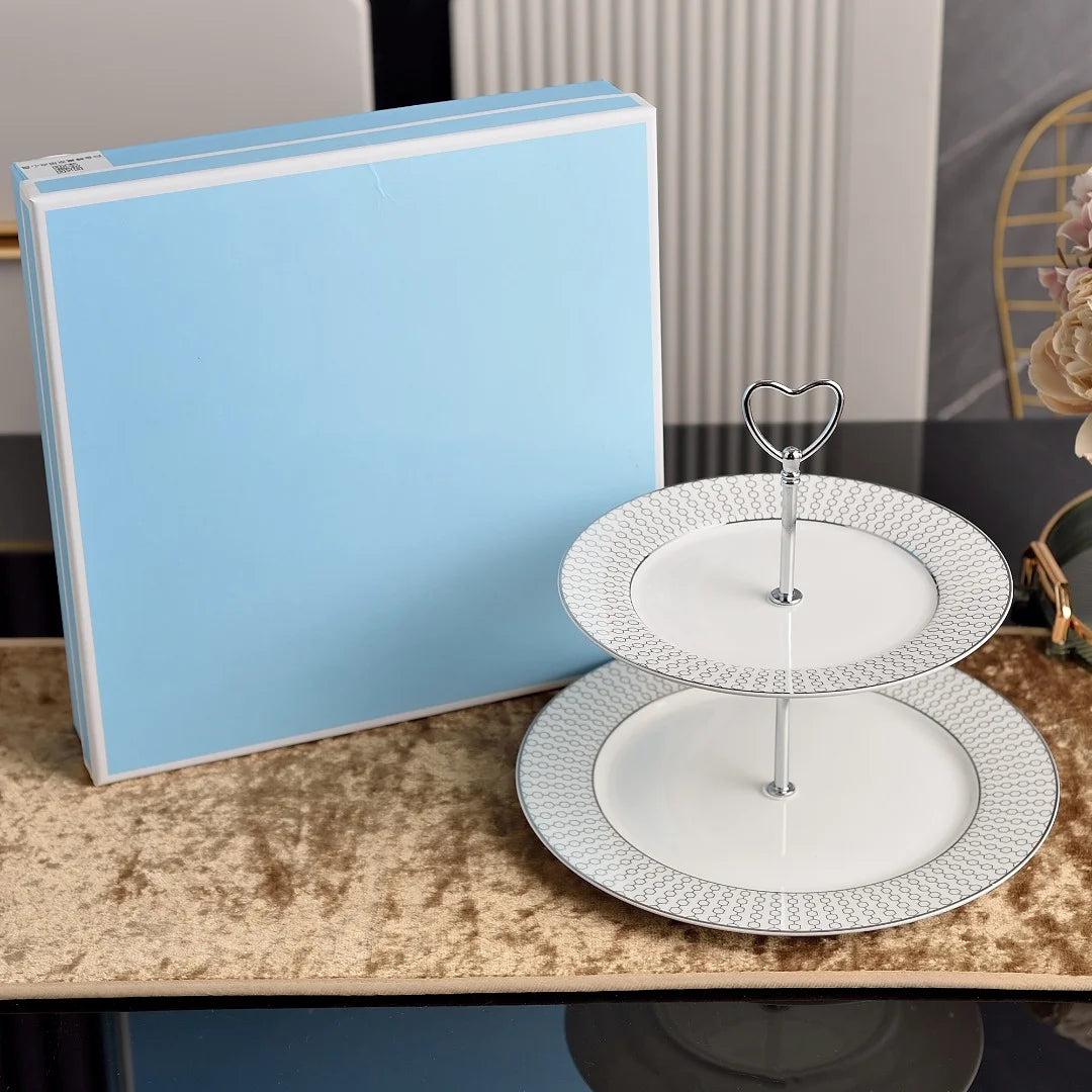European Silvery Geometric High-End 8/10in Dining Plate Light