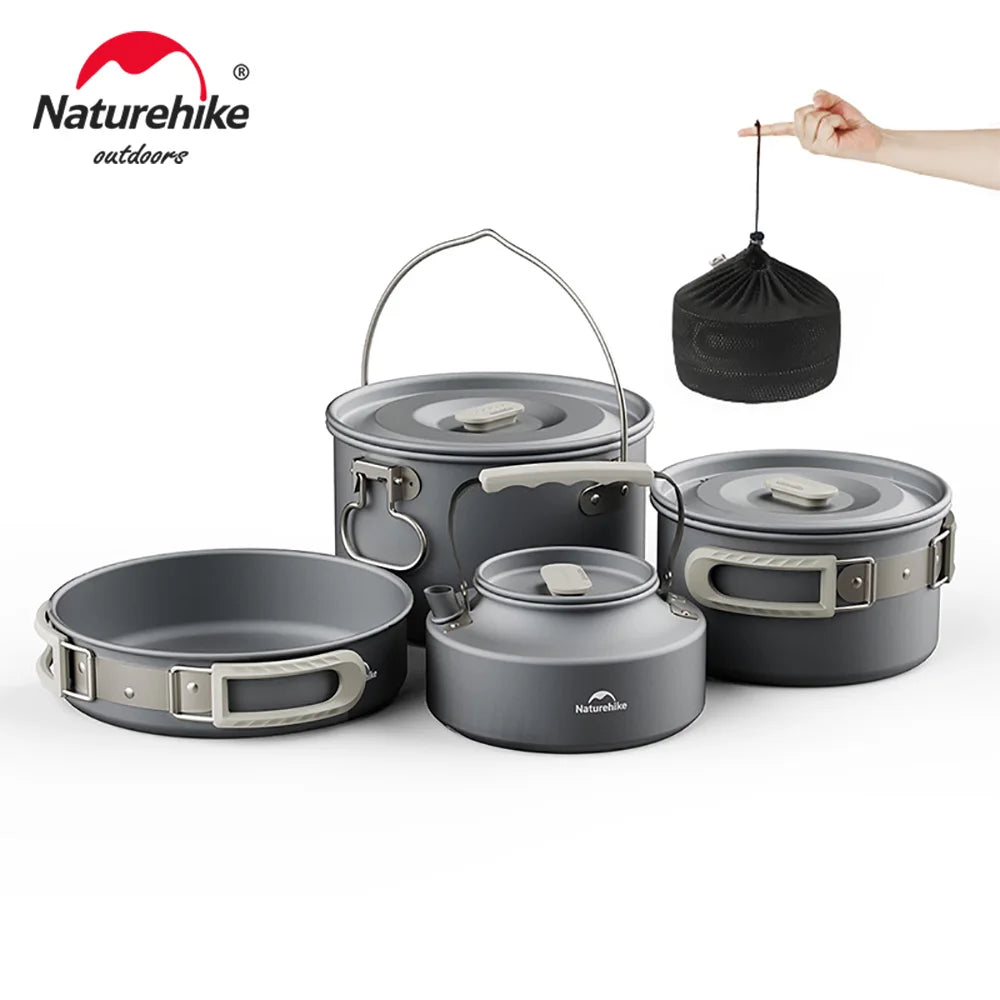 Naturehike Camping Cookware Kit Outdoor Frying Pan Kettle