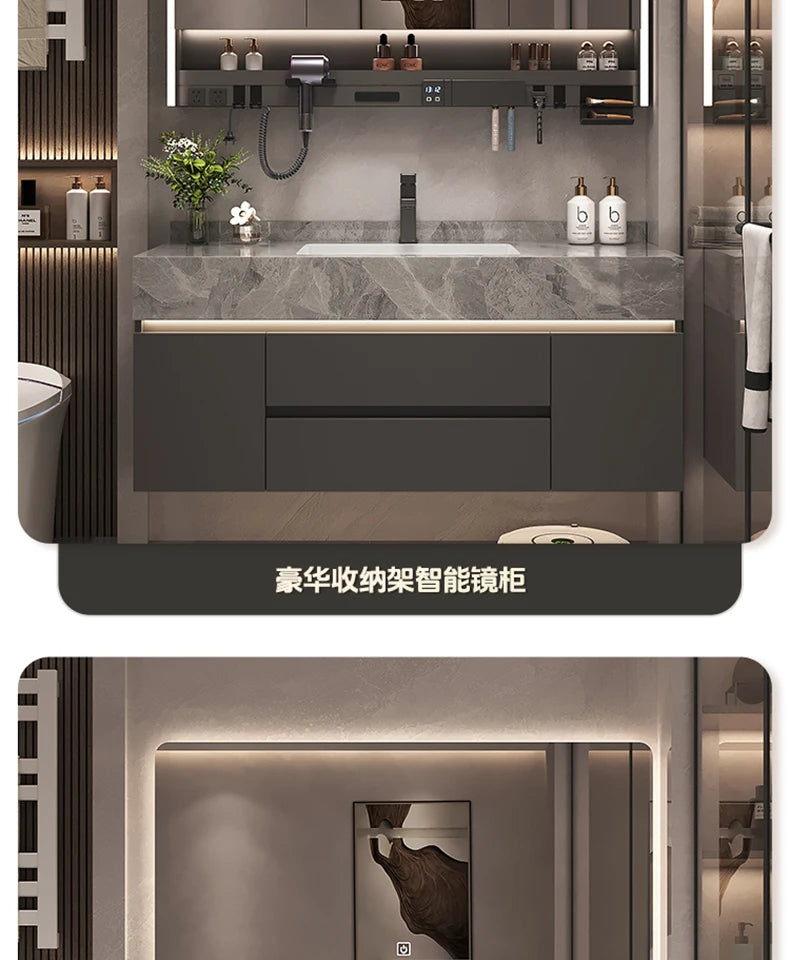 Paper Drawers Bathroom Cabinet Organizer Storage Mirror Toilet
