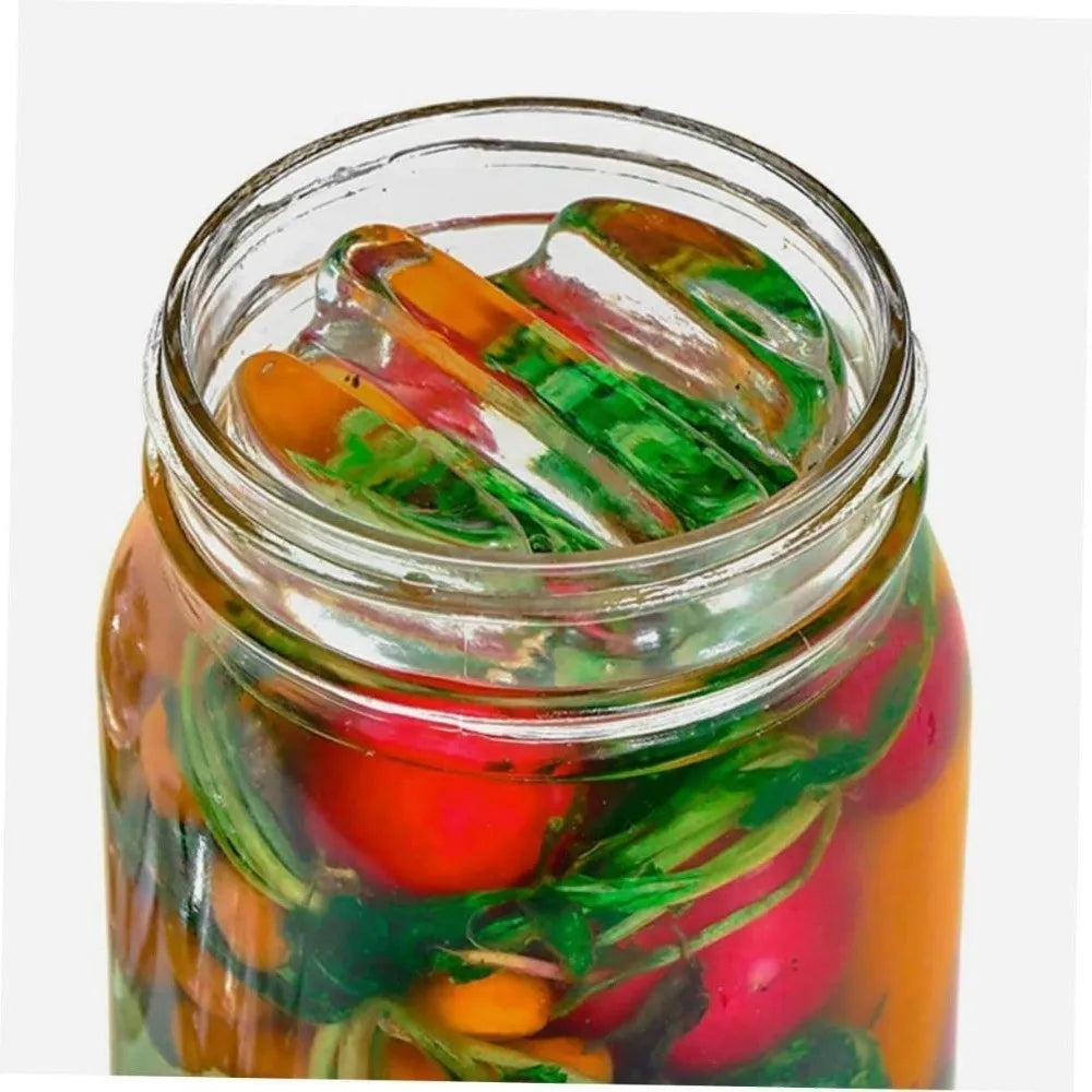 Fermented Glass Weights Handle Clear Wide Mouth Mason