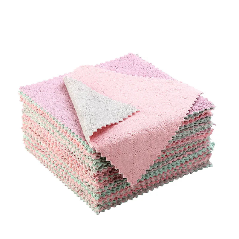 Dish Cleaning Cloths Velvet Dishcloths High Absorbent Tableware