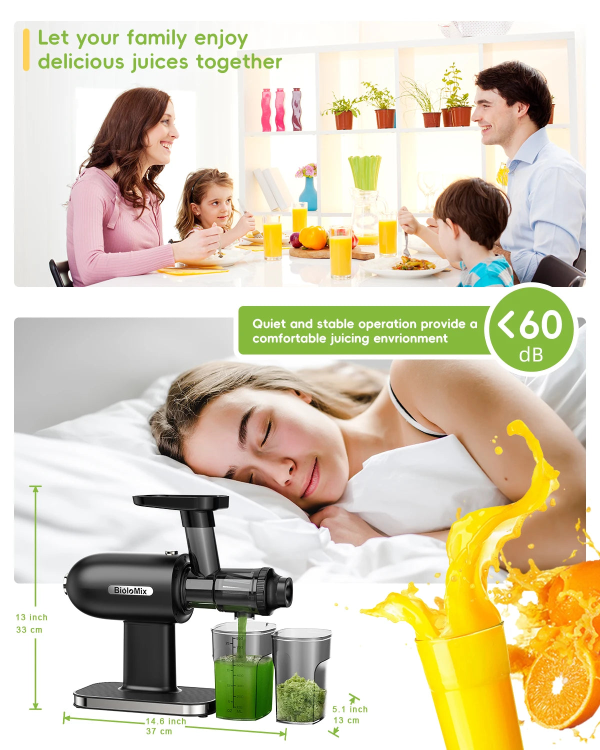 Biolomix Cold Press Juicer Slow Masticating Juicer Machines