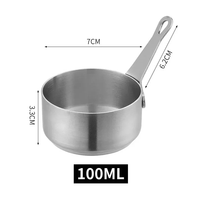 60/80/100ml Sauce Pan Pot Stainless Steel Nonstick Milk