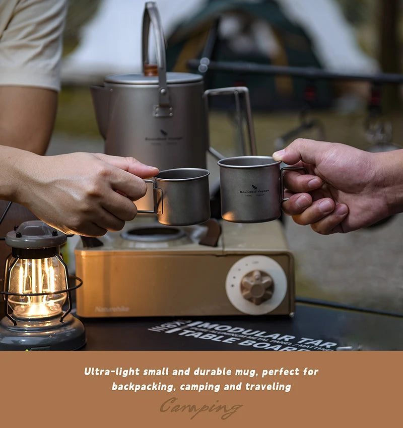 Boundless Voyage 5l Titanium Kettle Camping Coffee 500ml