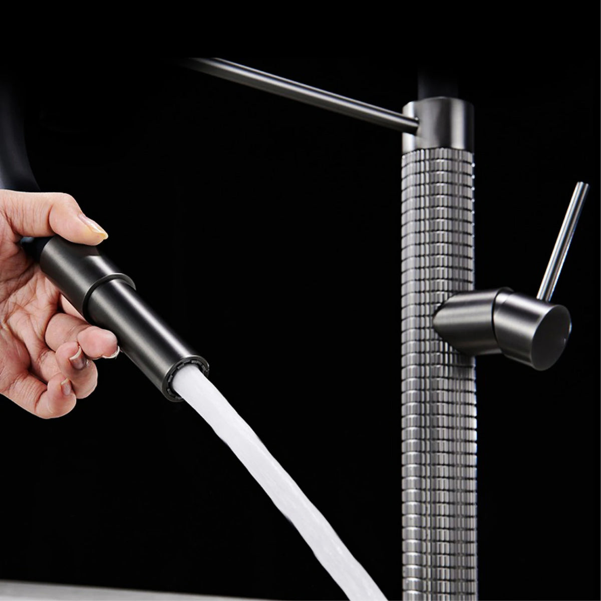 Luxury Brass Brushed Gold Faucet Modern One Handle