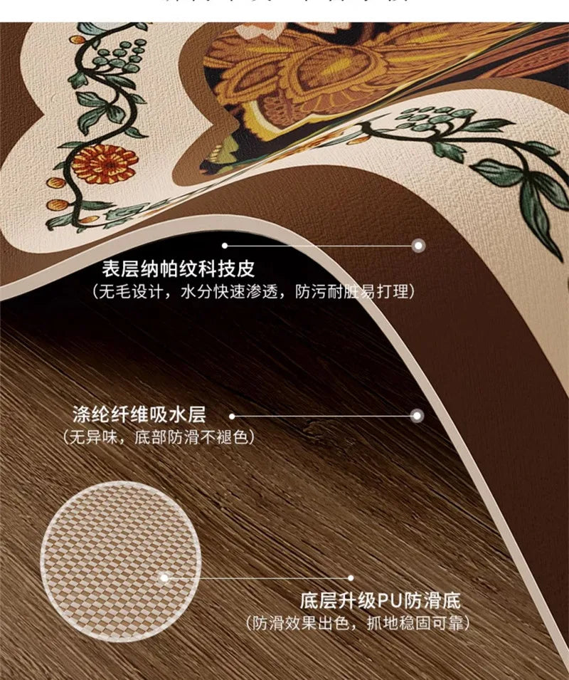 Dish Drying Mat Super Absorbent Counter Draining Mat