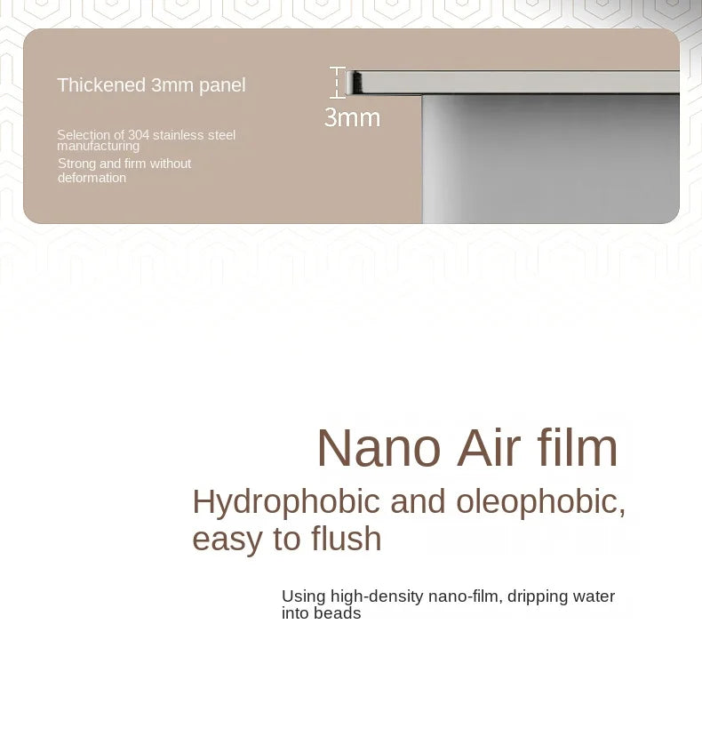Waterfall Sink Nanometer 304 Stainless Steel Large Slot
