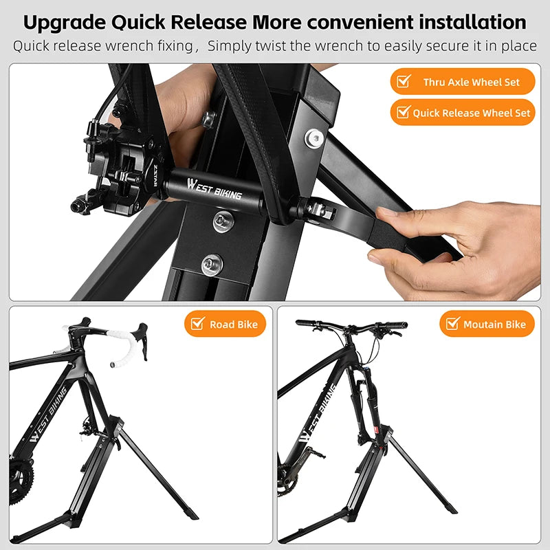 West Biking Bicycle Magnetic Resistance Roller Training Stand