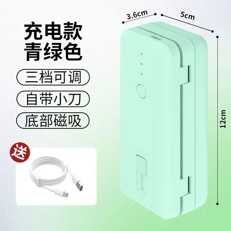 Compact In Rechargeable Bag Sealer Heat Seal Cutter