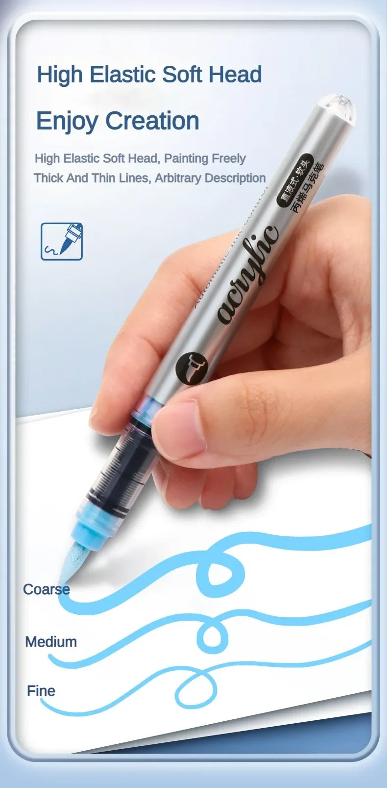 Grasp 120/1 Colors Acrylic Markers Brush Pens Fabric