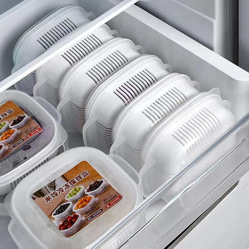 Food Storage Container Rice Fruit Preservation Box Microwave