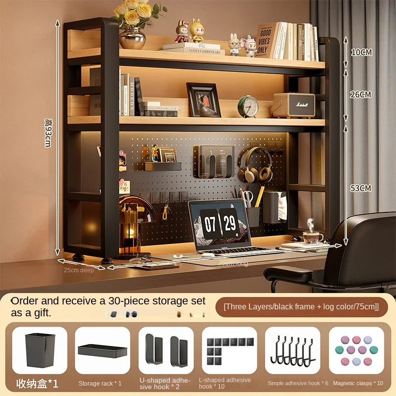 Desktop Shelving Unit Pegboard Desk/Computer Desk Multi-Layer