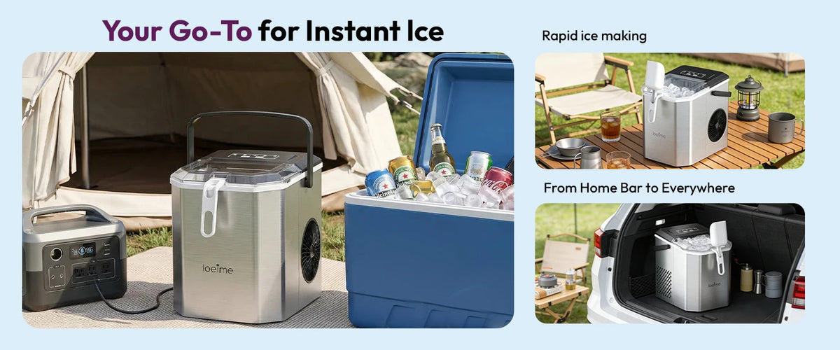 Loefme Desktop Fully Automatic Bullet Shaped Ice Maker