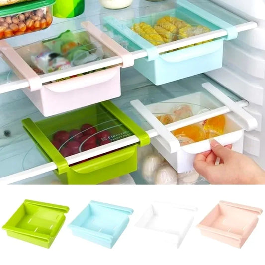 Slide Fridge Freezer Space Saver Organizer Storage Rack