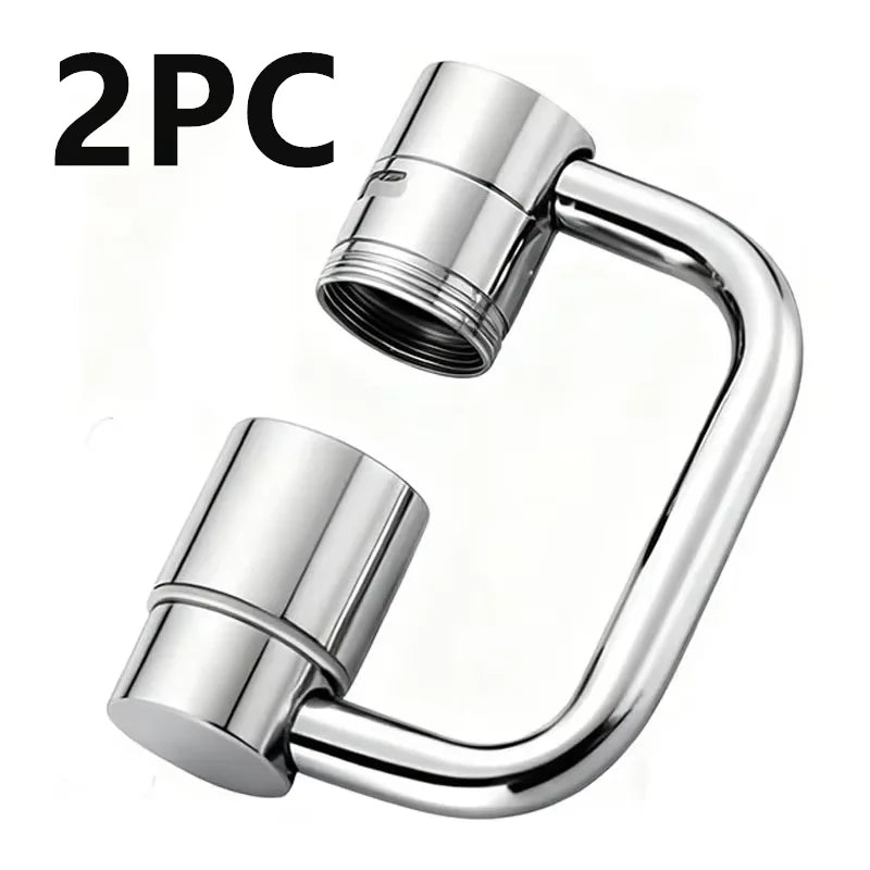 2/1pcs 1080 Degree Swivel Stainless Steel Faucet Extender