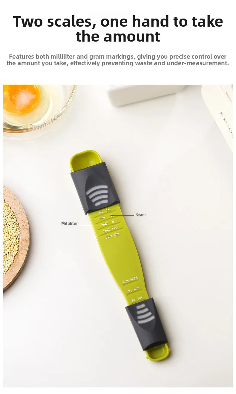 Adjustable Measuring Spoon Scale Gram-Controlled Salt Milk Powder