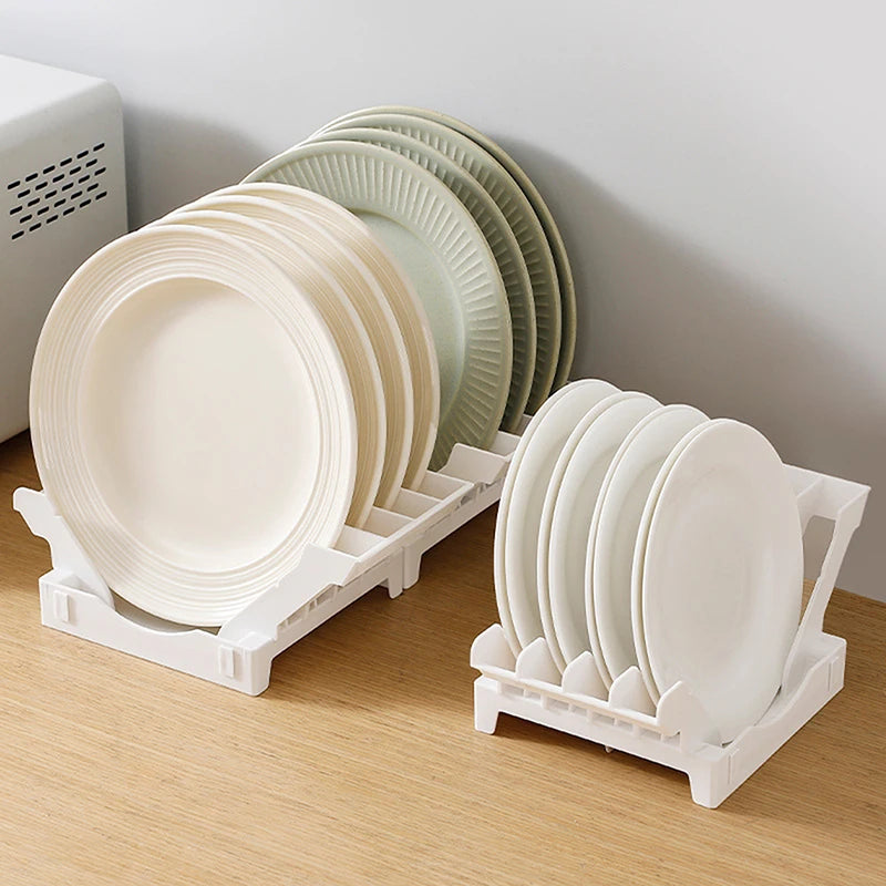 Dish Organizer Rack Upright Draining Cabinet Plate Organizer